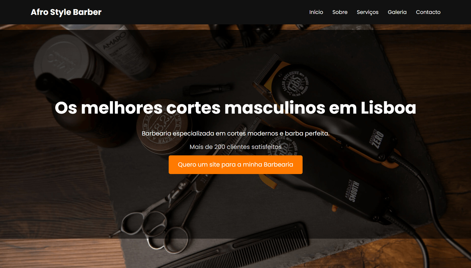 Site para Barbearia em Lisboa